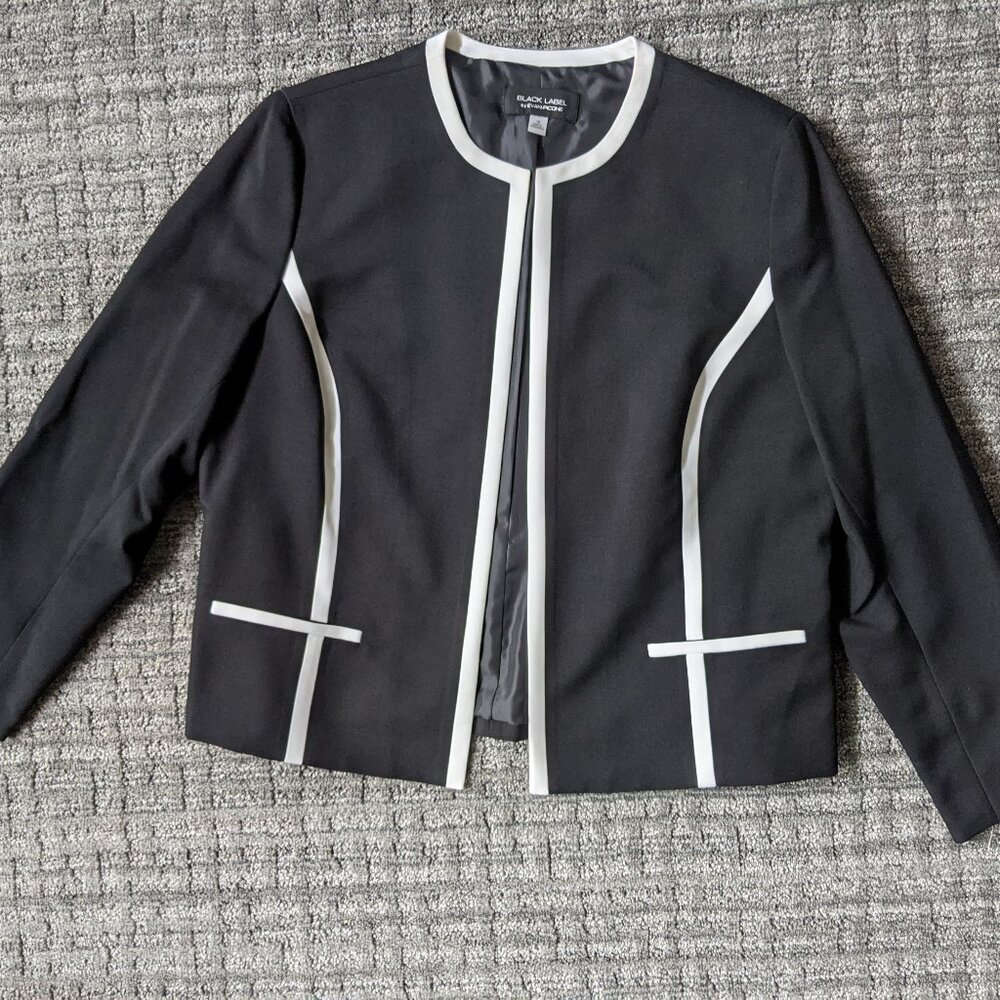 Black Label by EVAN PICONE Black and White Blazer
